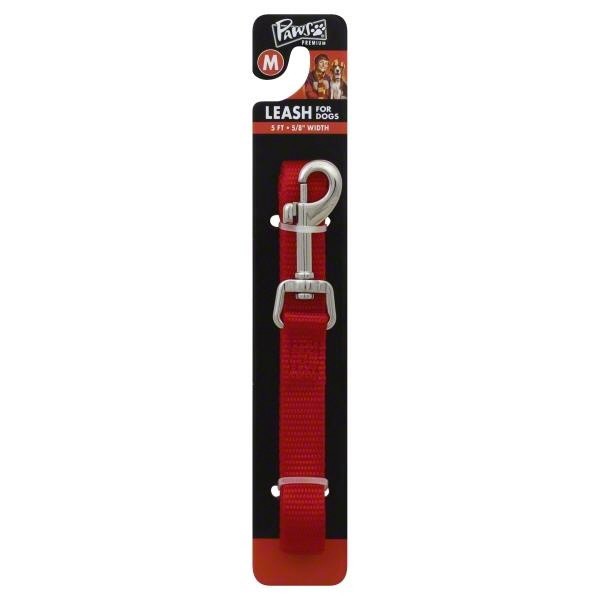 slide 1 of 3, Paws Happy Life Medium Nylon Black Leash, 5 ft; 58 x 5