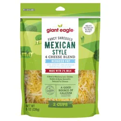 Giant Eagle Fancy Shredded Reduced Fat Mexican 4 Cheese Blend