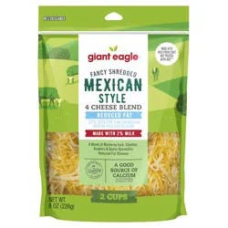 Giant Eagle Fancy Shredded Reduced Fat Mexican 4 Cheese Blend