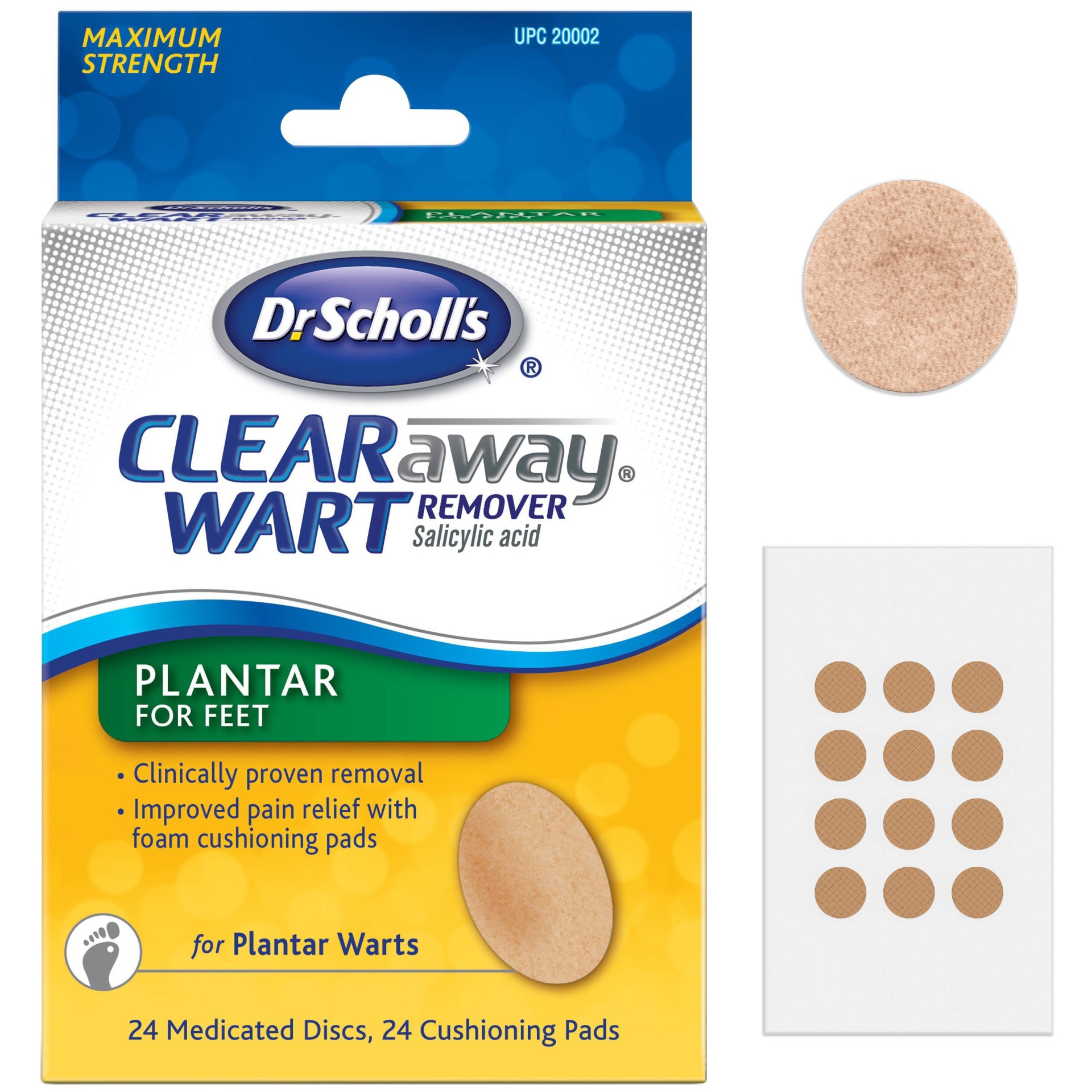 slide 1 of 9, Dr. Scholl's Clear Away Plantar Wart Remover For Feet, 48 ct