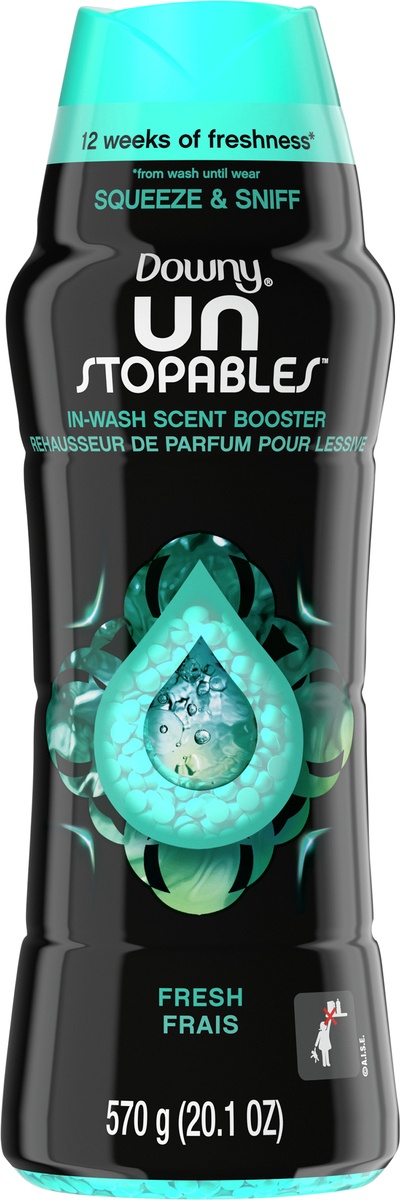 slide 4 of 6, Downy Unstopables In-Wash Scent Booster Beads, FRESH, 20.1 oz, 20.1 oz