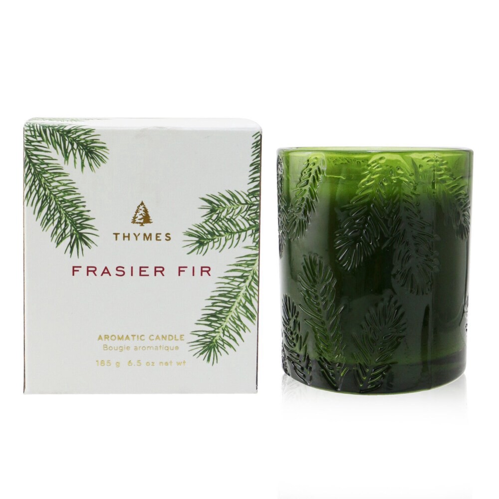 slide 3 of 3, Thymes Frasier Fir Glass Candle, 6.5 oz