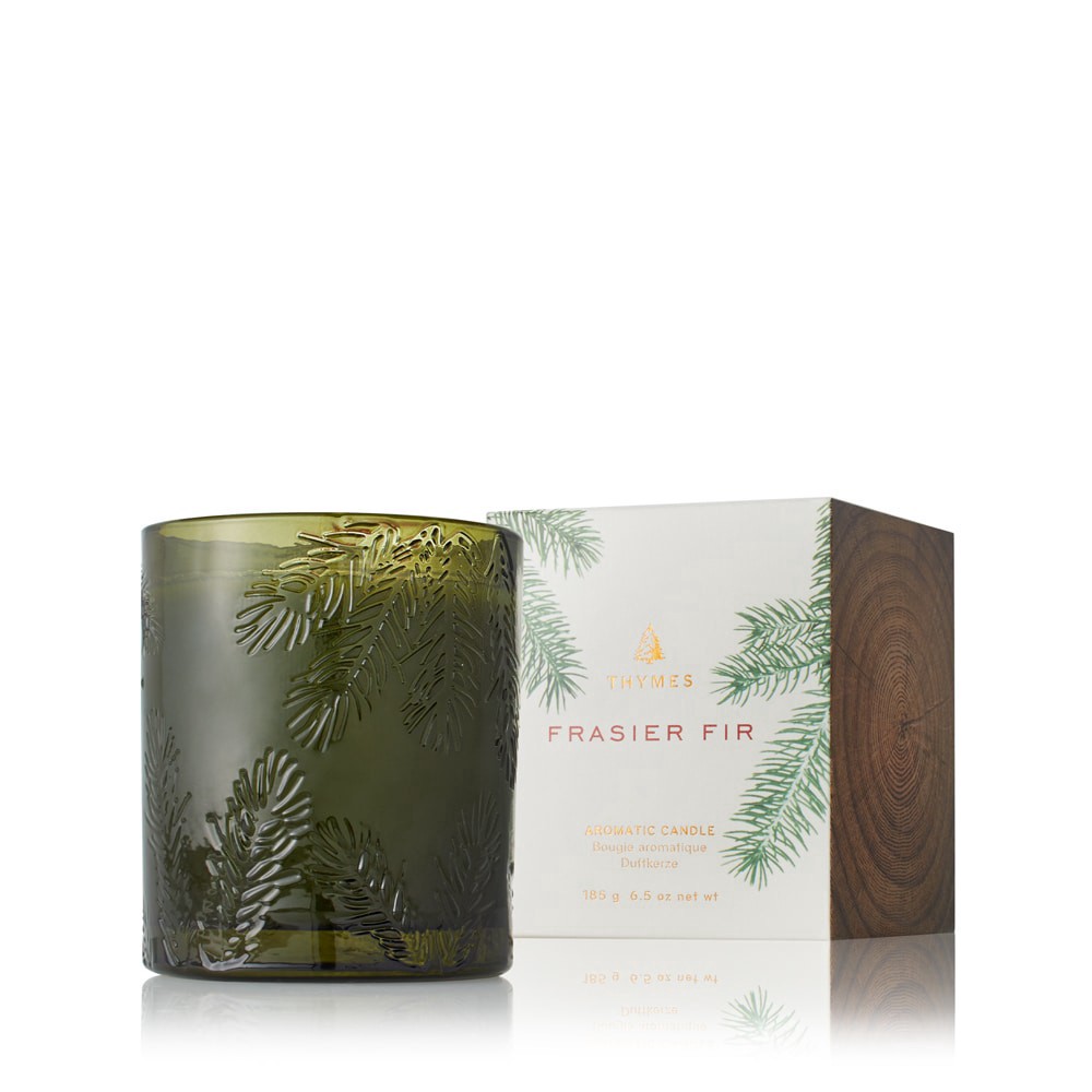 slide 2 of 3, Thymes Frasier Fir Glass Candle, 6.5 oz