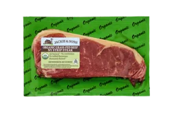 Thomas Farms Beef New York Strip Steak Organic Grass Fed, Natural