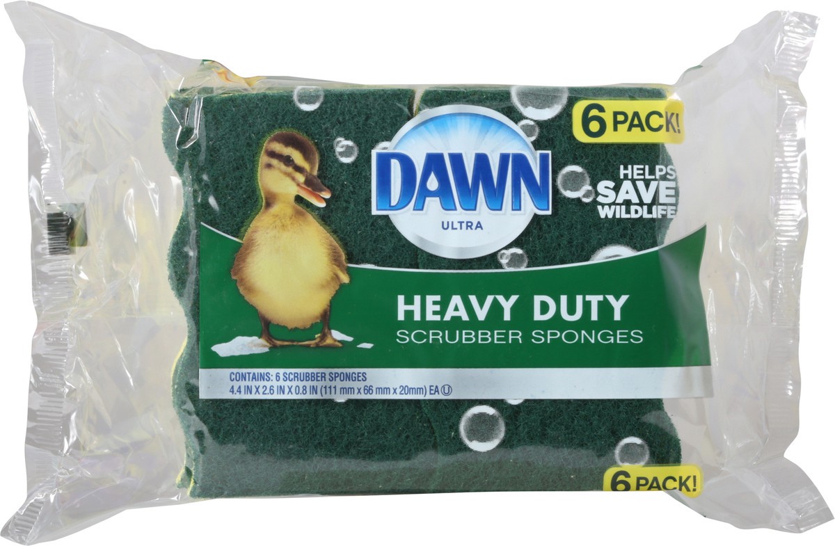 slide 9 of 9, Dawn Ultra Heavy Duty Scrubber Sponges 6 ea, 6 ct