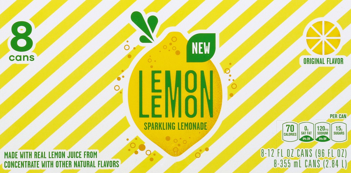 slide 6 of 6, Lemon Lemon Sparkling Original Lemonade - 8 ct; 12 fl oz, 8 ct; 12 fl oz