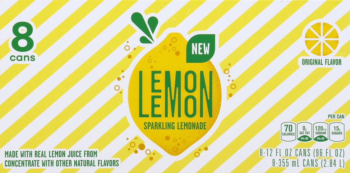 slide 5 of 6, Lemon Lemon Sparkling Original Lemonade - 8 ct; 12 fl oz, 8 ct; 12 fl oz