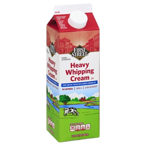 slide 1 of 1, First Street Heavy Whipping Cream, 32 oz