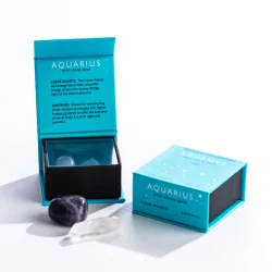 Geocentral Aquarius Zodiac Crystal Set