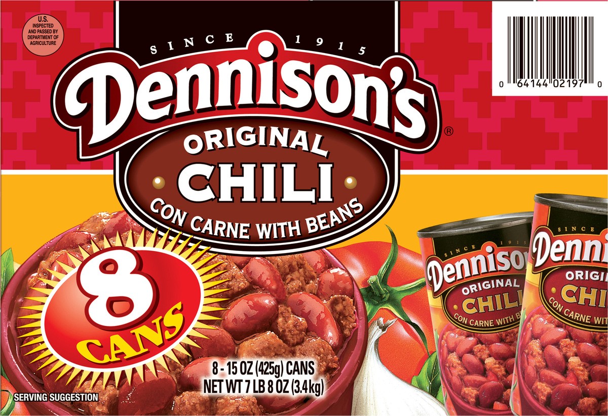 slide 12 of 13, Dennison's DENNISONS Original Chili Con Carne With Beans, 8 ct