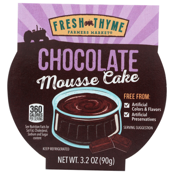 slide 1 of 1, Fresh Thyme Chocolate Mousse Cake, 3.2 oz