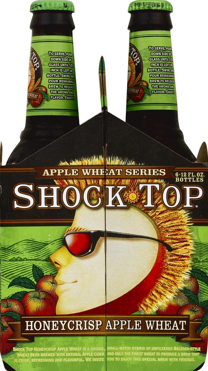 slide 3 of 4, Shock Top Apple Wheat Bottles, 6 ct; 12 oz