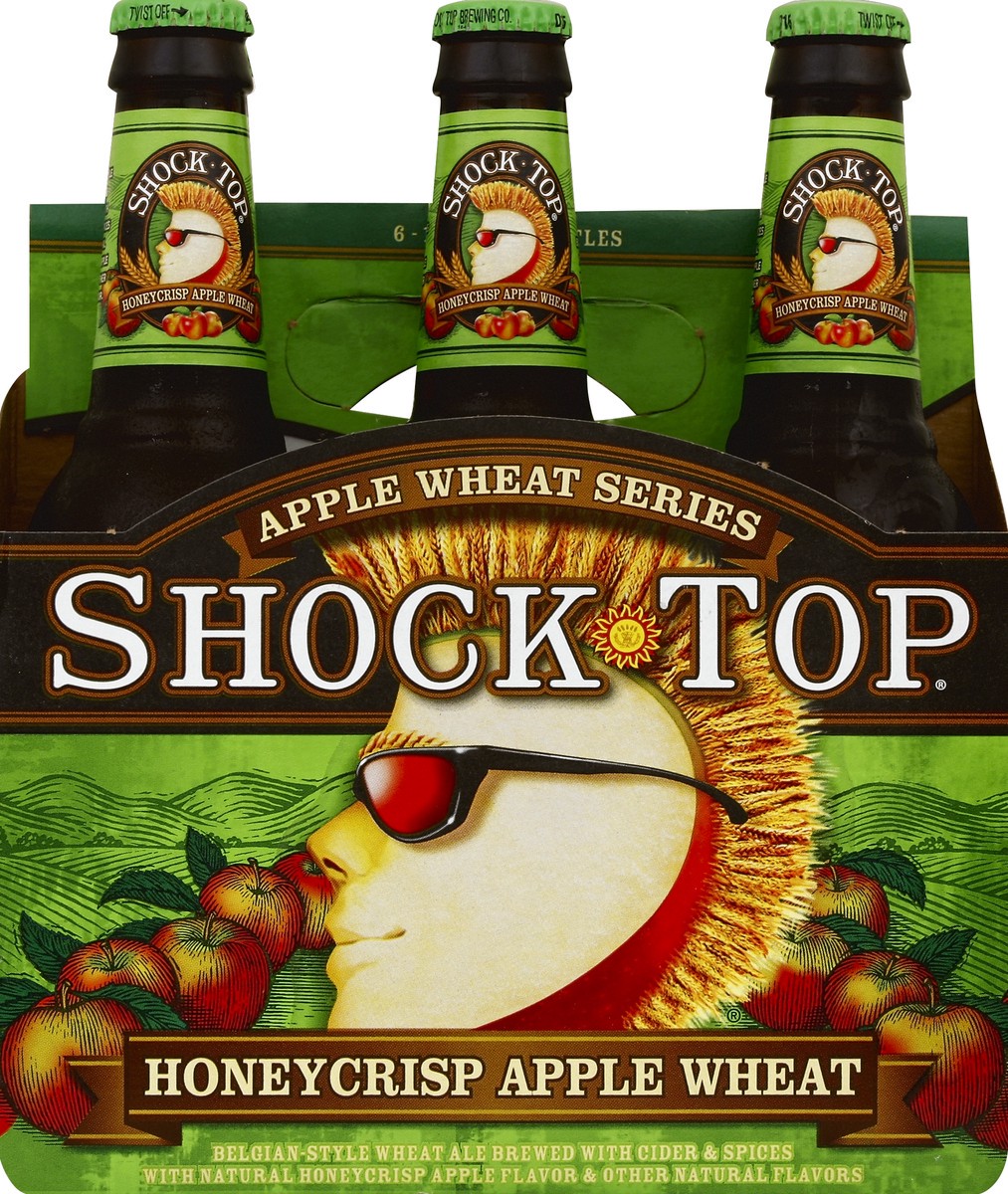 slide 4 of 4, Shock Top Apple Wheat Bottles, 6 ct; 12 oz