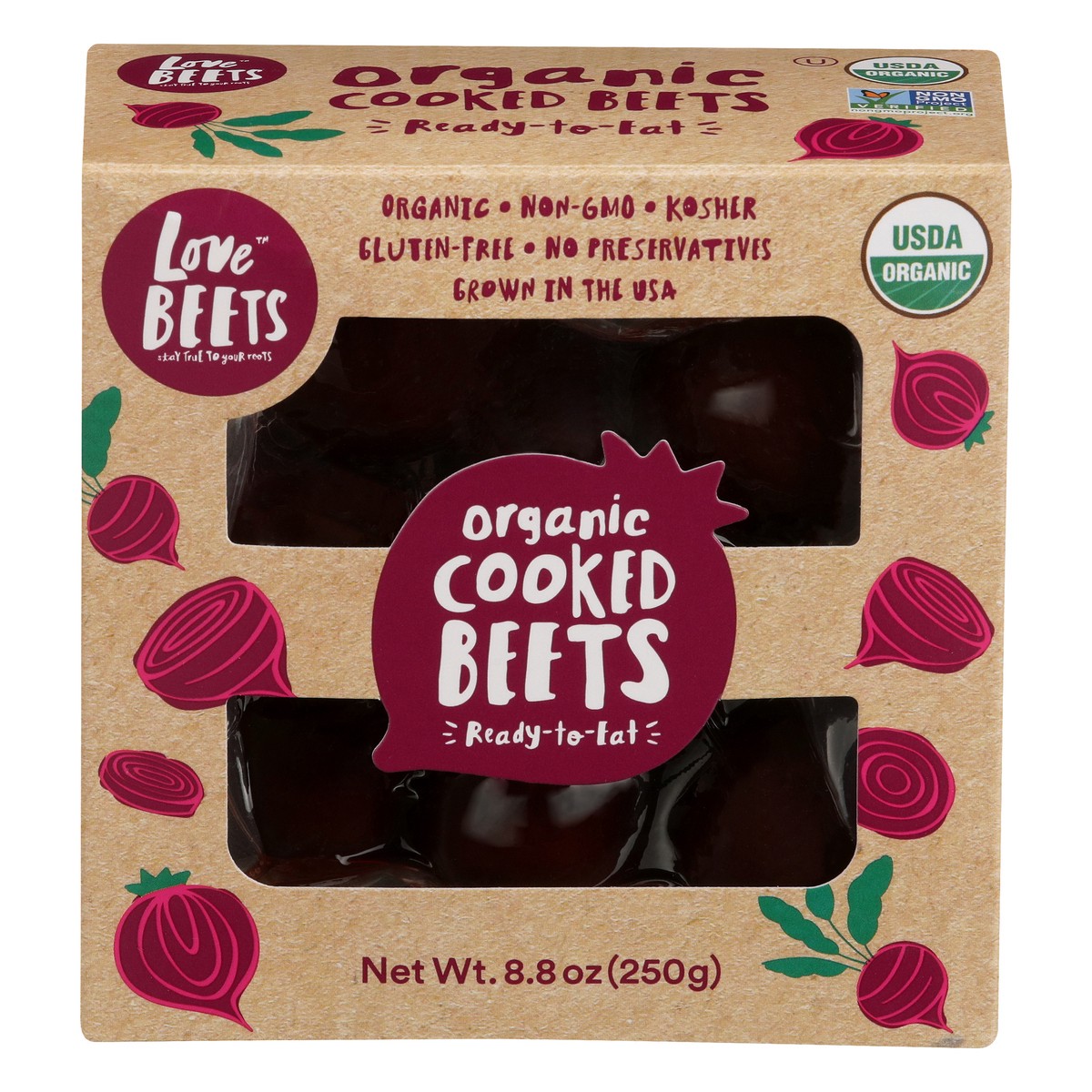 slide 11 of 14, Love Beets Organic Cooked Beets 8.8 oz. Box, 8.8 oz