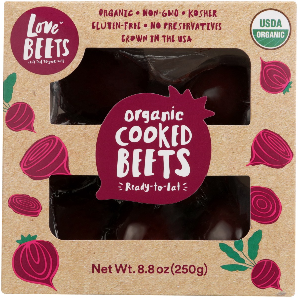 slide 9 of 14, Love Beets Organic Cooked Beets 8.8 oz. Box, 8.8 oz