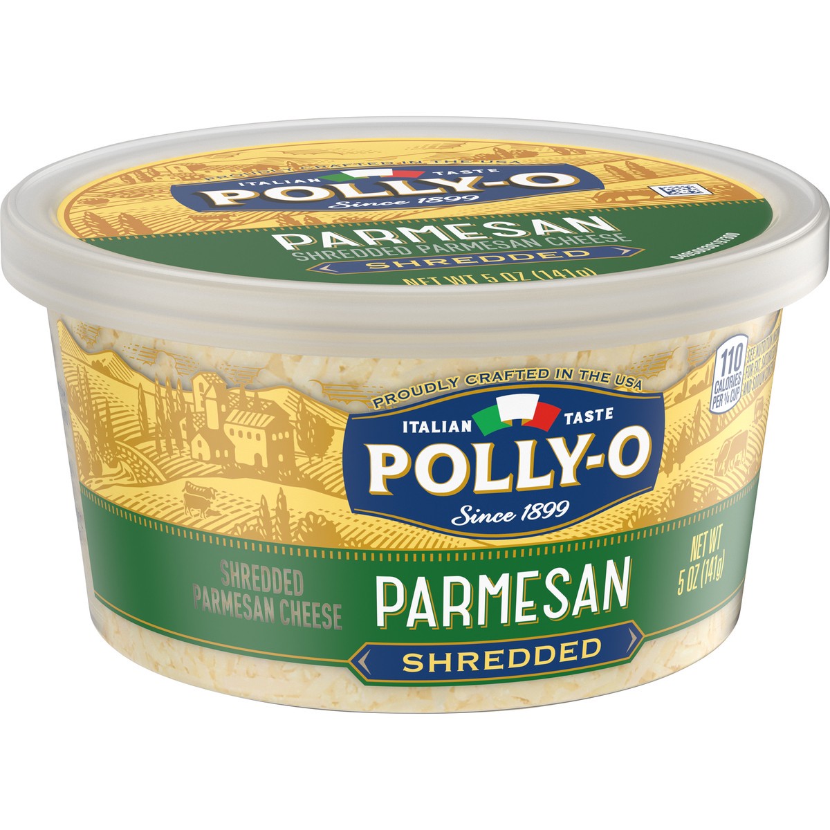 slide 3 of 9, Polly-O Shredded Parmesan Cheese, 5 oz Tub, 5 oz