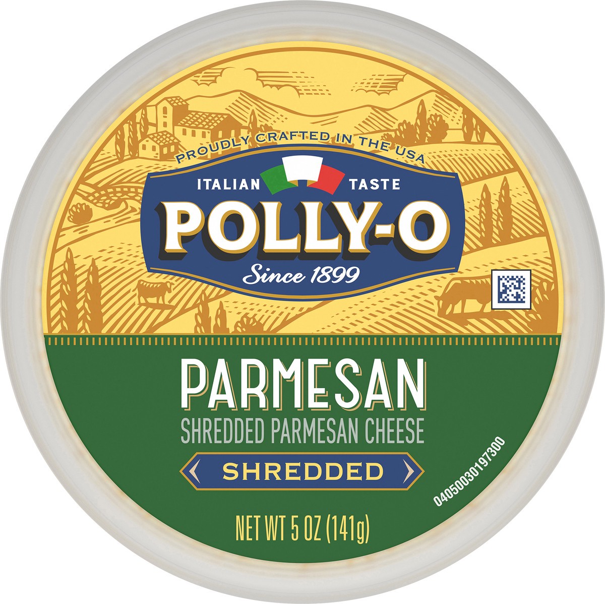 slide 5 of 9, Polly-O Shredded Parmesan Cheese, 5 oz Tub, 5 oz