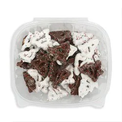 R.M. Palmer Company Hy-Vee Holiday Frosted Tree Shaped Pretzel Mix