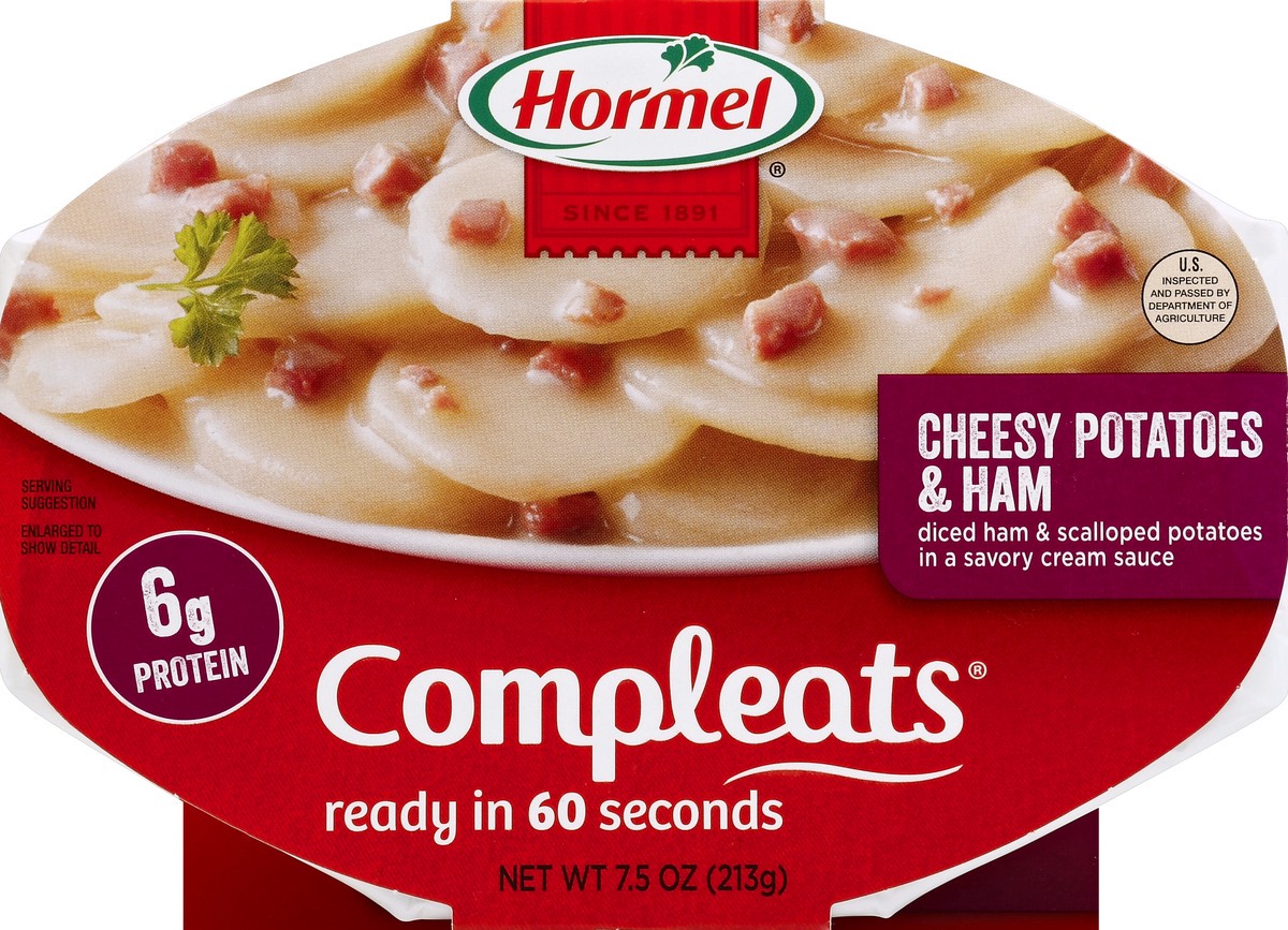 slide 1 of 5, Hormel Cheesy Potatoes & Ham 7.5 oz, 7.5 oz