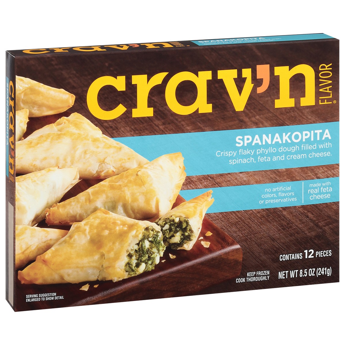 slide 8 of 9, Crav'N Flavor Spanakopita, 12Ct, 8.5 oz