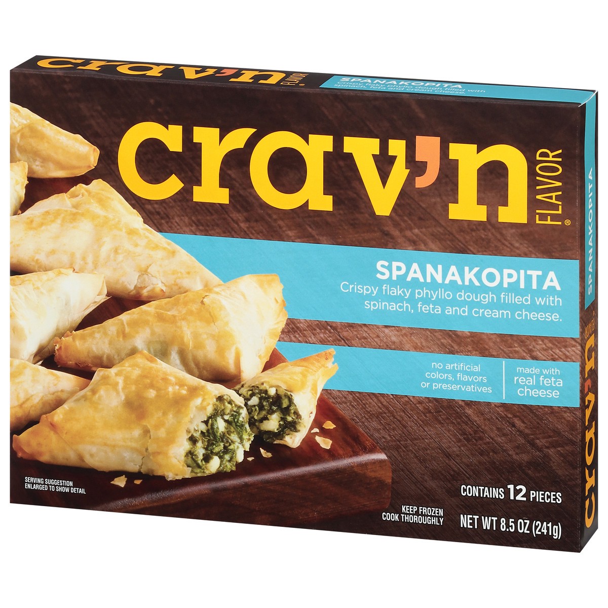 slide 6 of 9, Crav'N Flavor Spanakopita, 12Ct, 8.5 oz