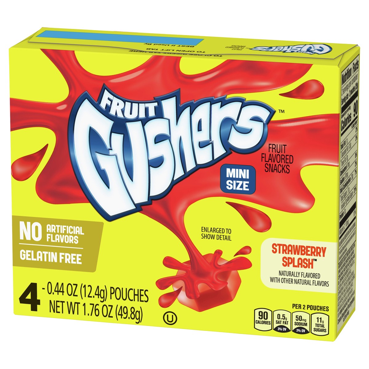 slide 11 of 12, Fruit Gushers Mini Size Strawberry Splash Fruit Flavored Snacks 4 ea, 4 ct