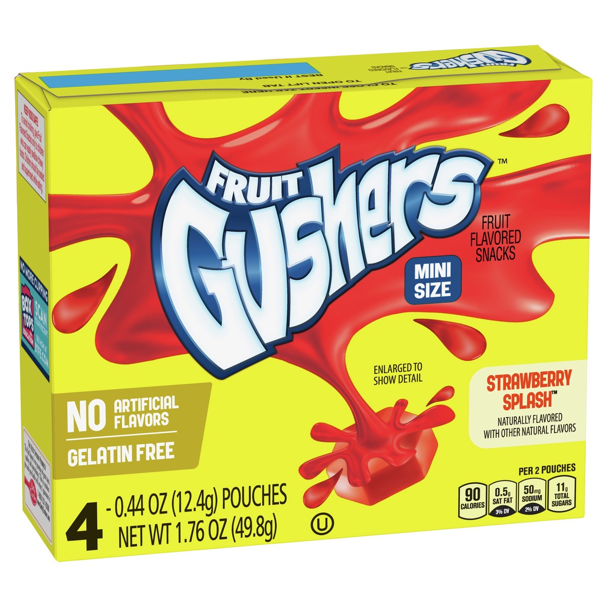 slide 10 of 12, Fruit Gushers Mini Size Strawberry Splash Fruit Flavored Snacks 4 ea, 4 ct