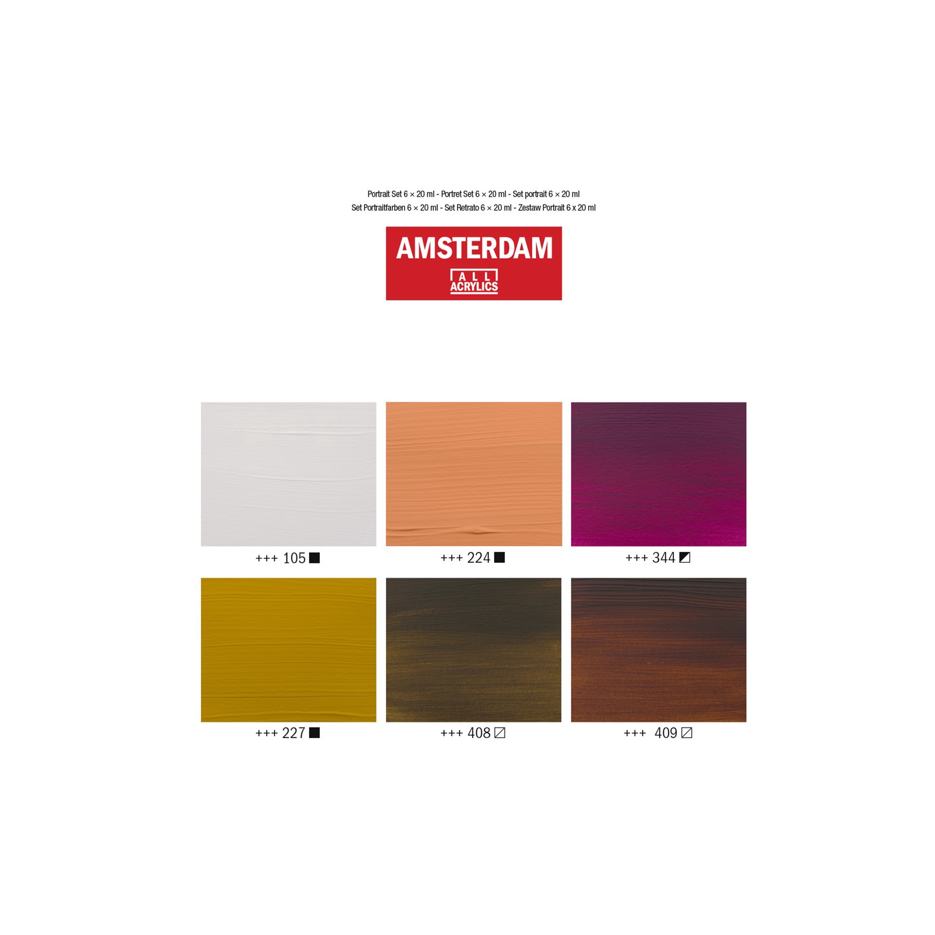 slide 2 of 9, New Amsterdam Standard Series 6 Color Portrait Acrylic Paint Set, 0.7 fl oz