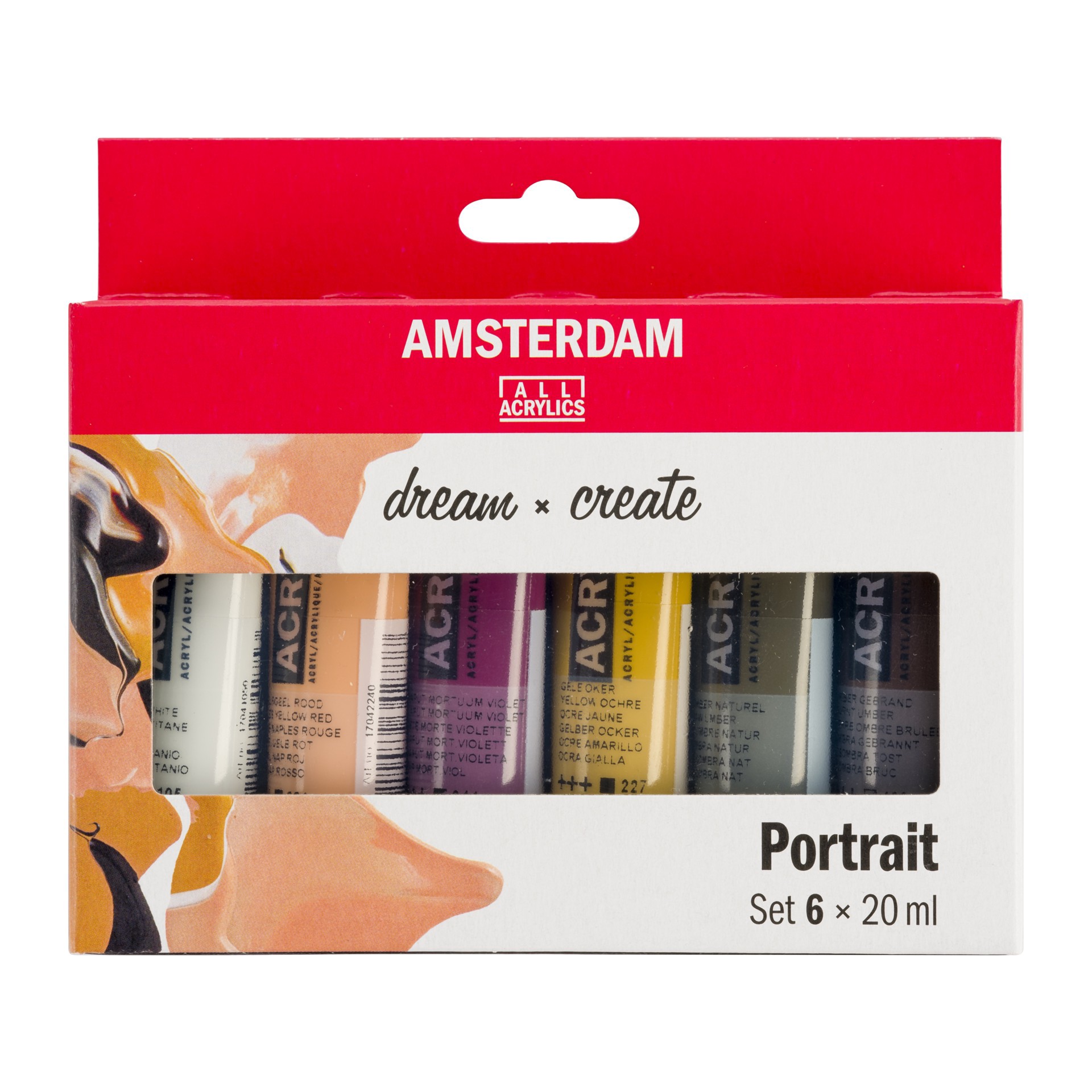 slide 5 of 9, New Amsterdam Standard Series 6 Color Portrait Acrylic Paint Set, 0.7 fl oz