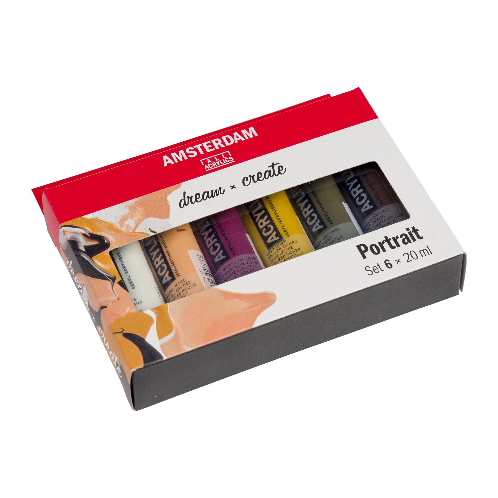 slide 4 of 9, New Amsterdam Standard Series 6 Color Portrait Acrylic Paint Set, 0.7 fl oz
