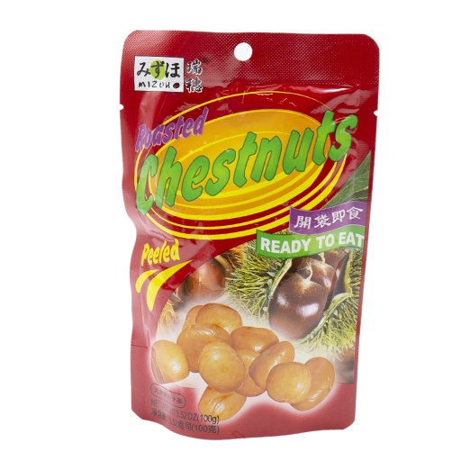 slide 1 of 1, Mizuho Roasted Chestnuts Package Red, 100 gram