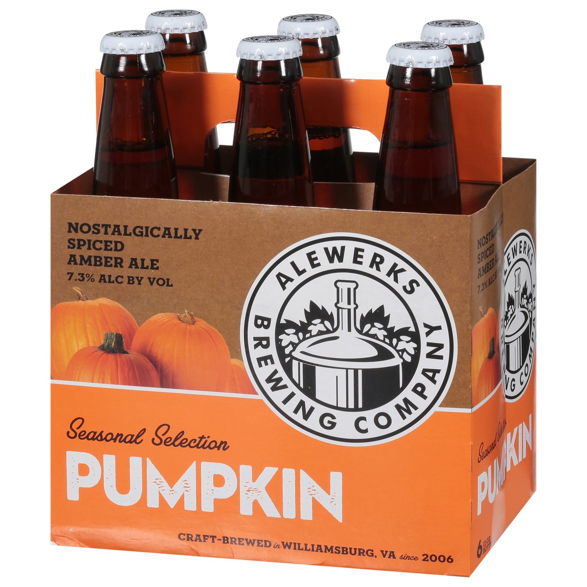 slide 7 of 9, Alewerks Brewing Seasonal Selection Pumpkin Beer 6 - 12 oz Bottles, 6 ct; 12 oz