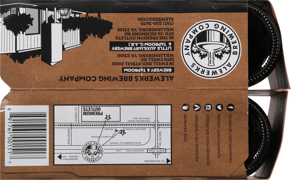 slide 2 of 9, Alewerks Brewing Seasonal Selection Pumpkin Beer 6 - 12 oz Bottles, 6 ct; 12 oz