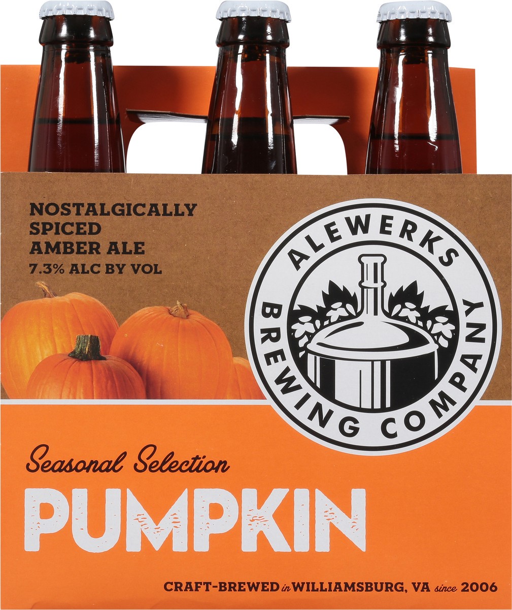 slide 8 of 9, Alewerks Brewing Seasonal Selection Pumpkin Beer 6 - 12 oz Bottles, 6 ct; 12 oz