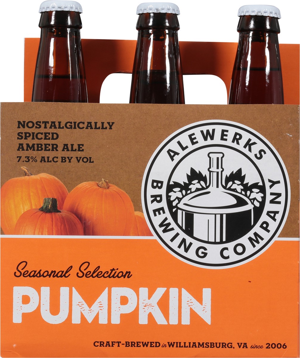 slide 9 of 9, Alewerks Brewing Seasonal Selection Pumpkin Beer 6 - 12 oz Bottles, 6 ct; 12 oz