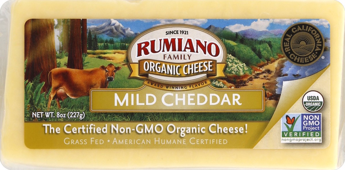 slide 1 of 5, Rumiano Mild Cheddar Cheese Bar, 8 oz