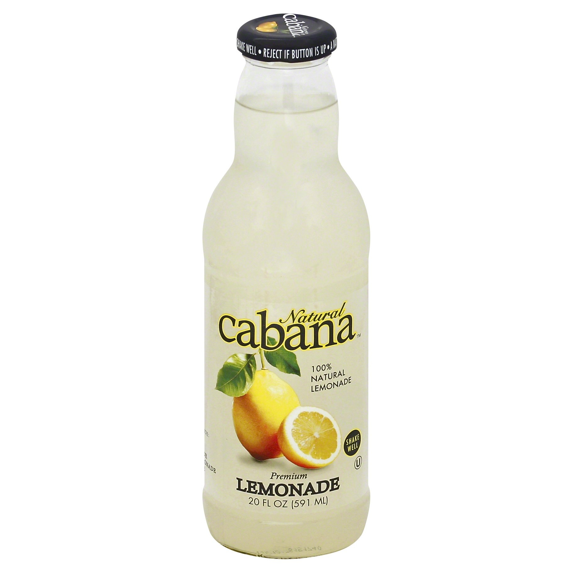 slide 1 of 1, Cabana 100% Natural Lemonade, 20 fl oz