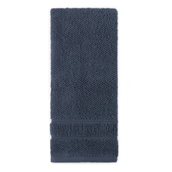 Room & Retreat Performance Textured Hand Towel, 16 in x 28 in, Indigo