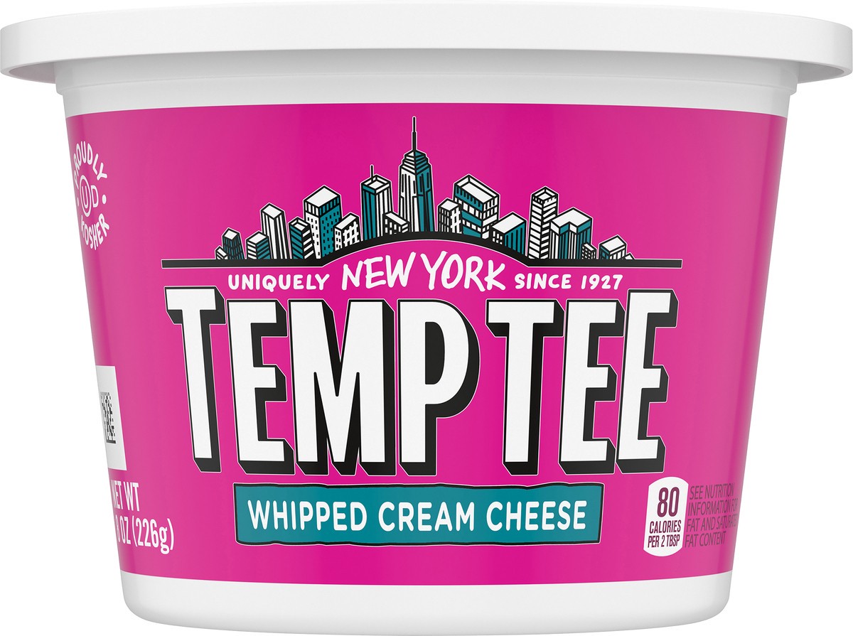 slide 8 of 14, Temp Tee Whipped Cream Cheese, 8 oz Tub, 8 oz