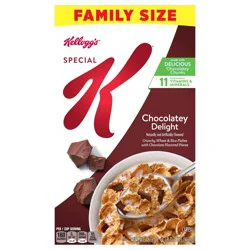 Kellogg's Special K Breakfast Cereal, Fiber Cereal, Family Breakfast, Family Size, Chocolatey Delight, 16.3oz Box (1 Box)