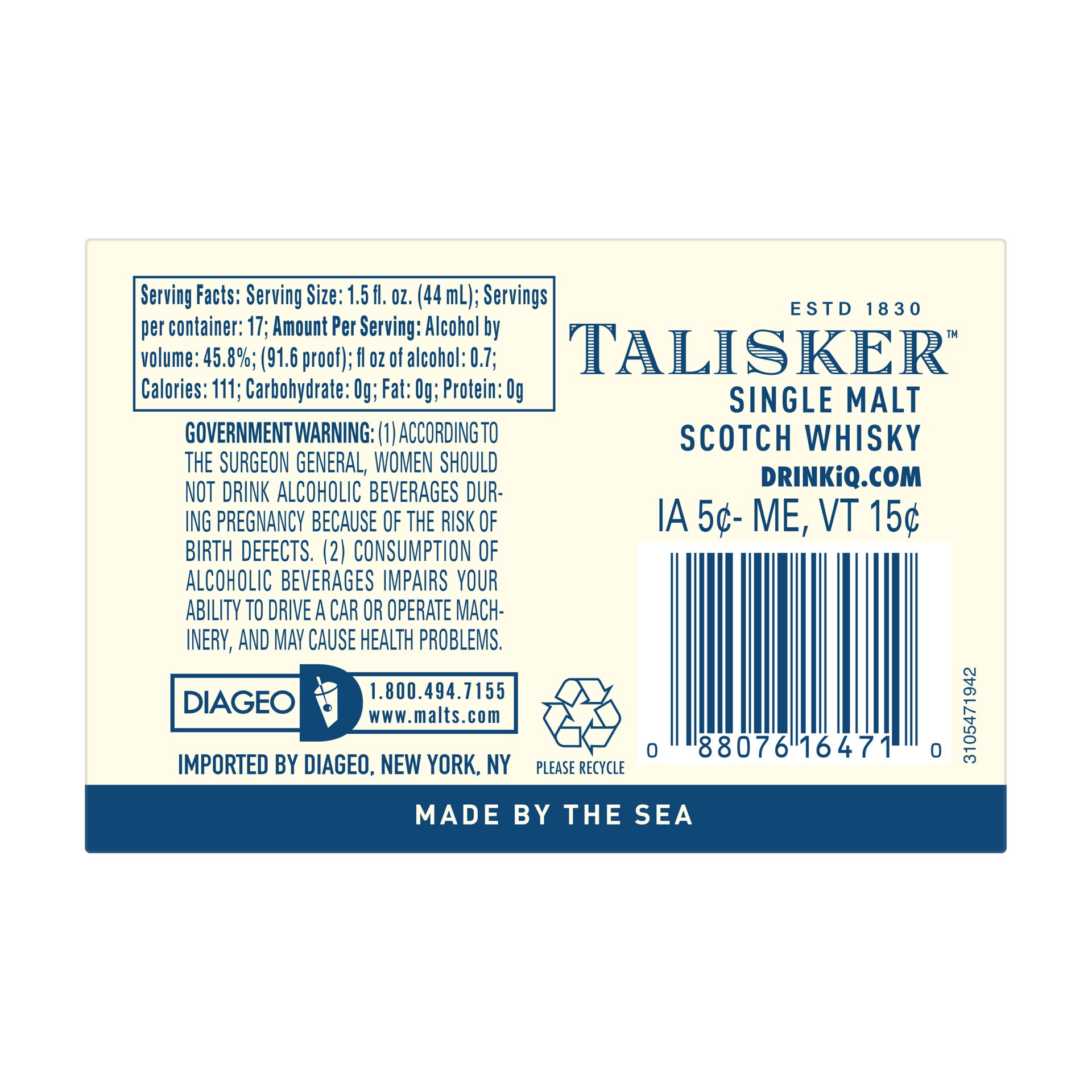 slide 2 of 6, Talisker Whisky - Single Malt Scotch, 750 ml