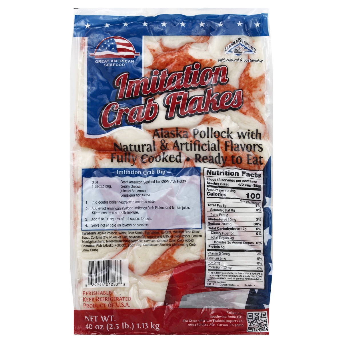 slide 4 of 6, Great American Seafood Crab Flakes 40 oz, 40 oz