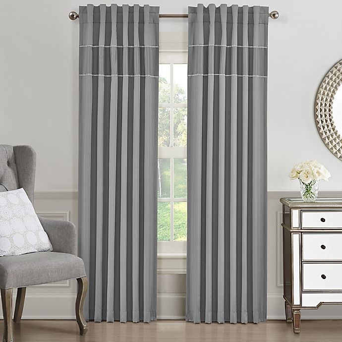 slide 1 of 1, J. Queen New York Elsa Window Curtain Panel - Grey, 108 in