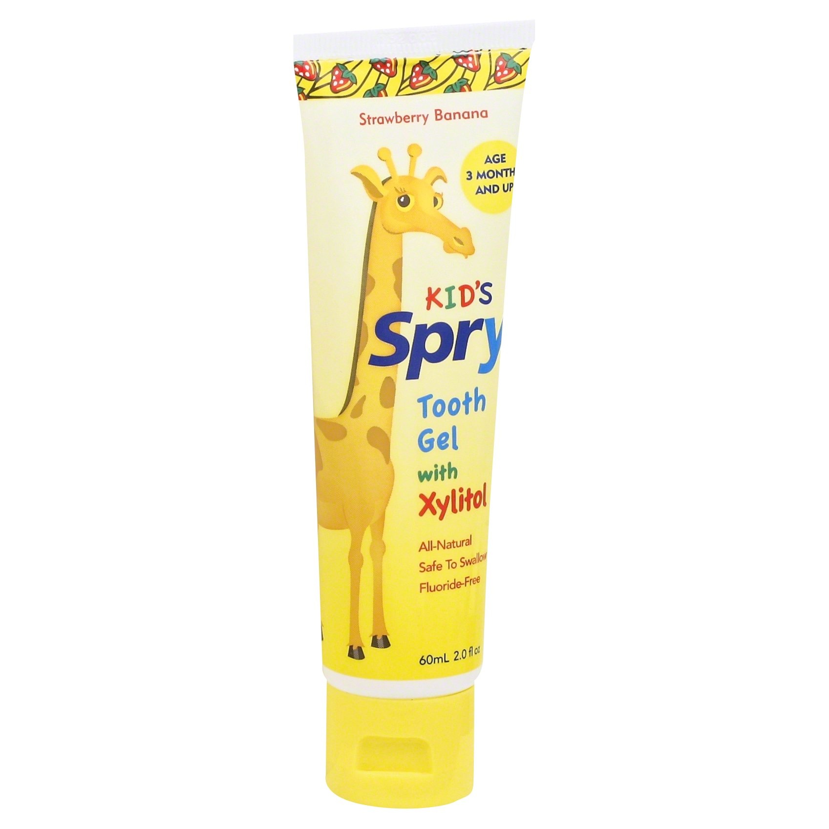 slide 1 of 1, Spry Infant Tooth Gel Straw/Banana, 1 ct