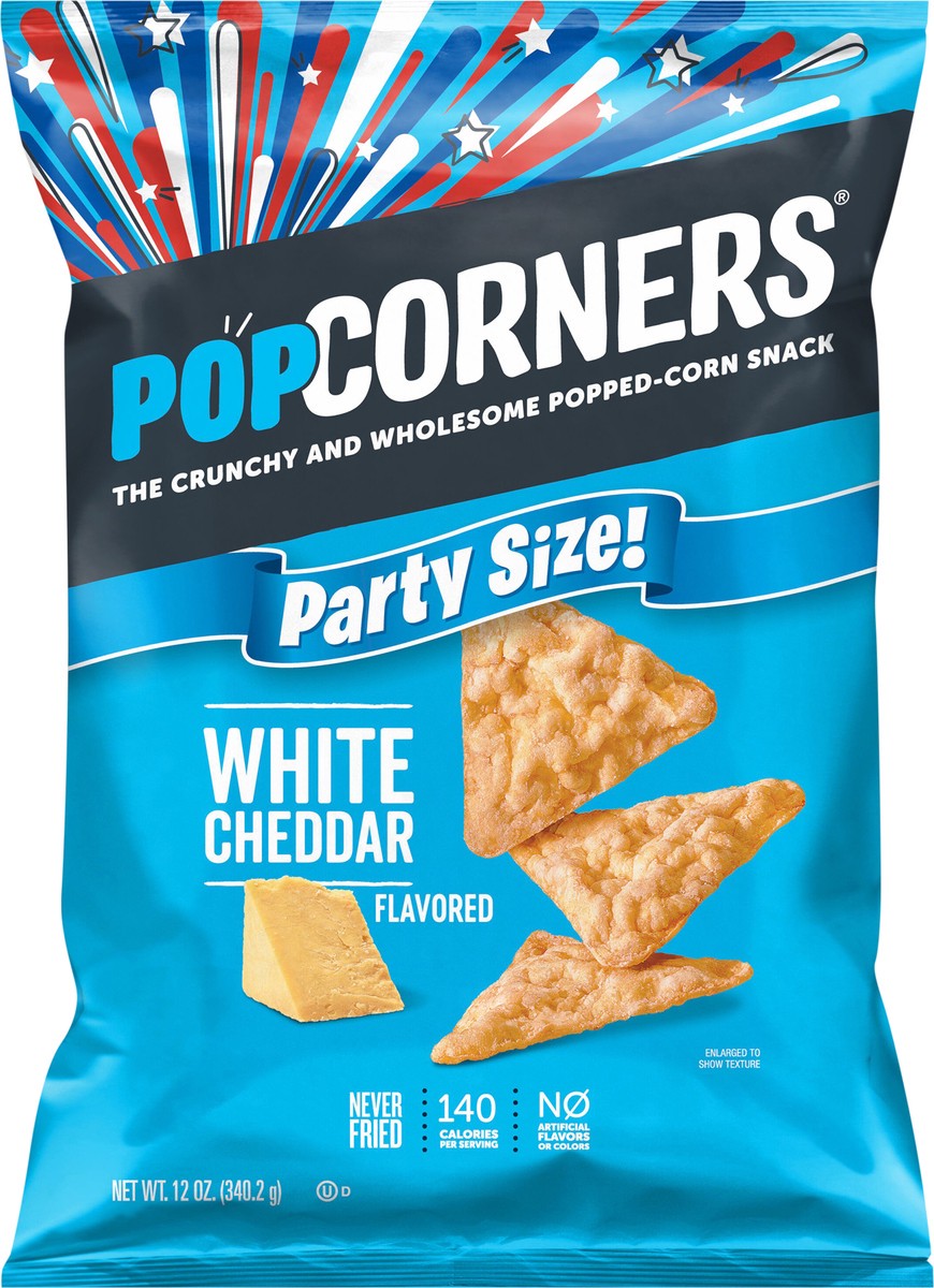 slide 2 of 7, PopCorners Popped-Corn Snack, White Cheddar Flavored, Party Size, 12 oz