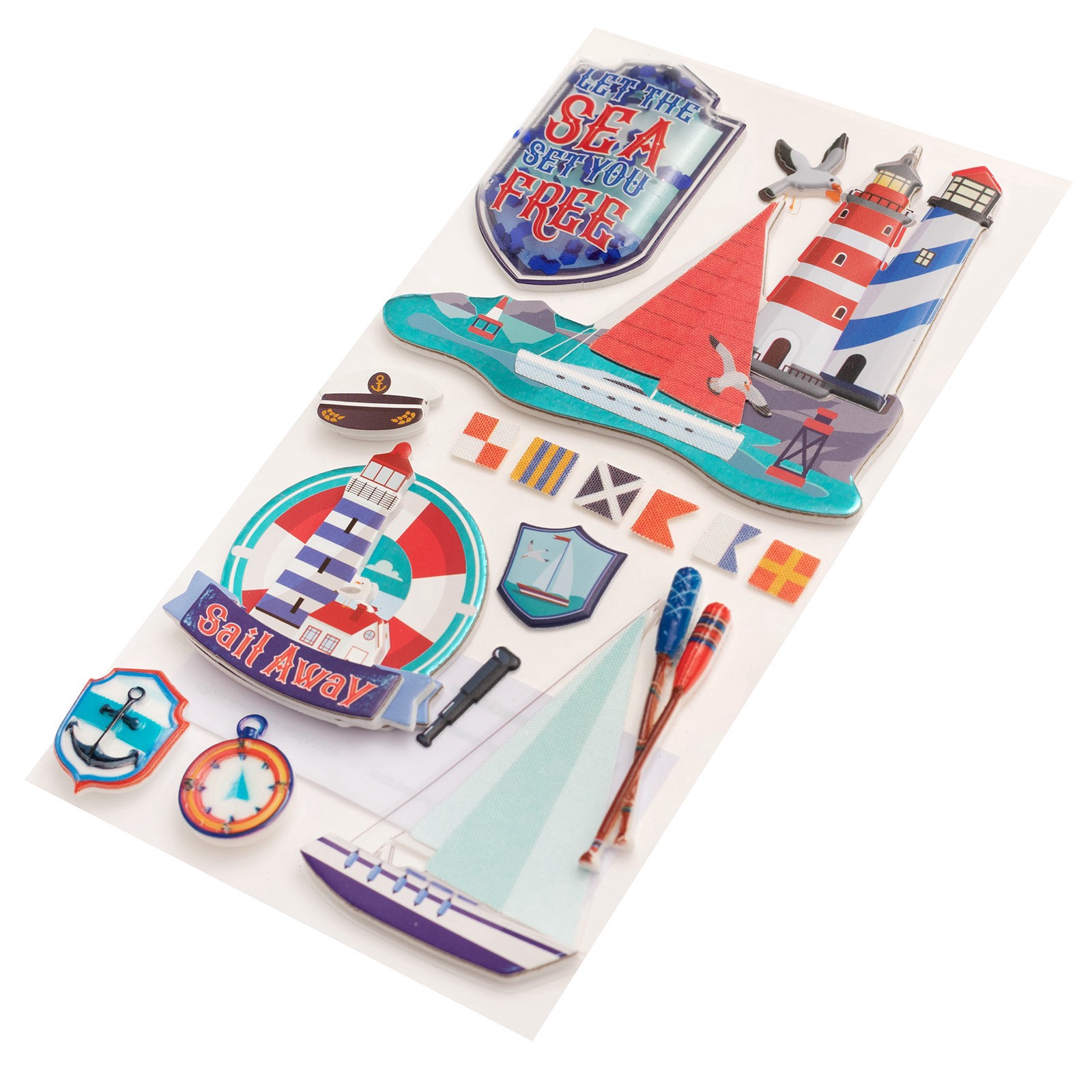 slide 3 of 4, Nautical Stickers By Recollections, 3.75 in x 6.75 in