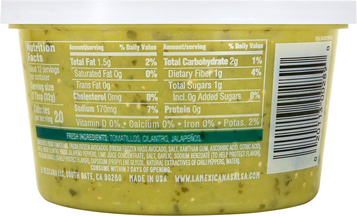 slide 5 of 9, La Mexicana Avocado Verde Salsa 14oz, 14 oz
