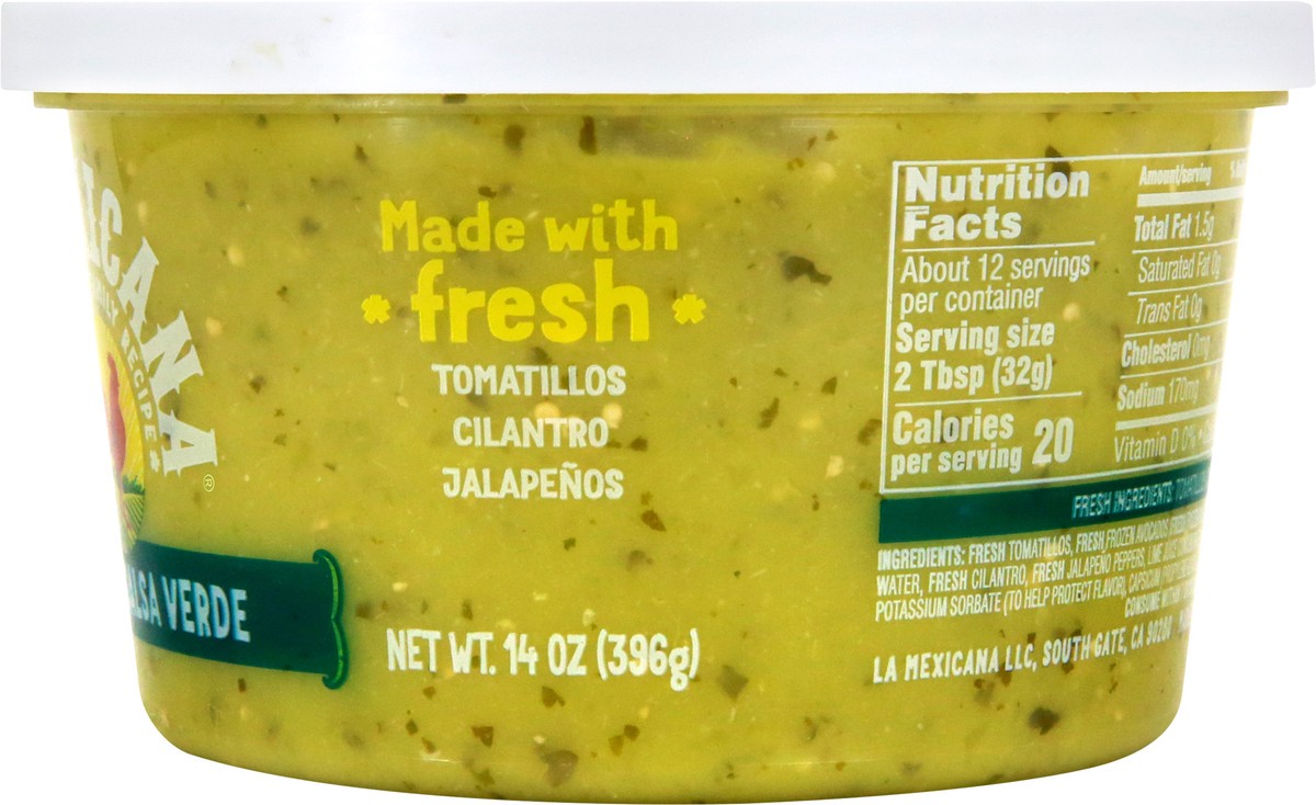 slide 8 of 9, La Mexicana Avocado Verde Salsa 14oz, 14 oz
