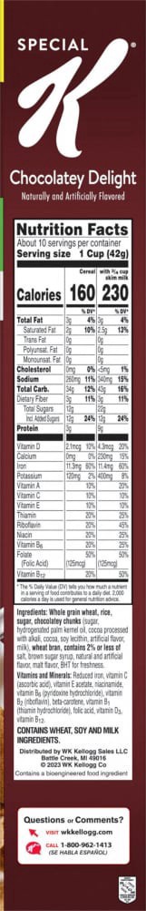 slide 5 of 6, Kellogg's Special K Chocolate Delight Cereal, 15.5 oz