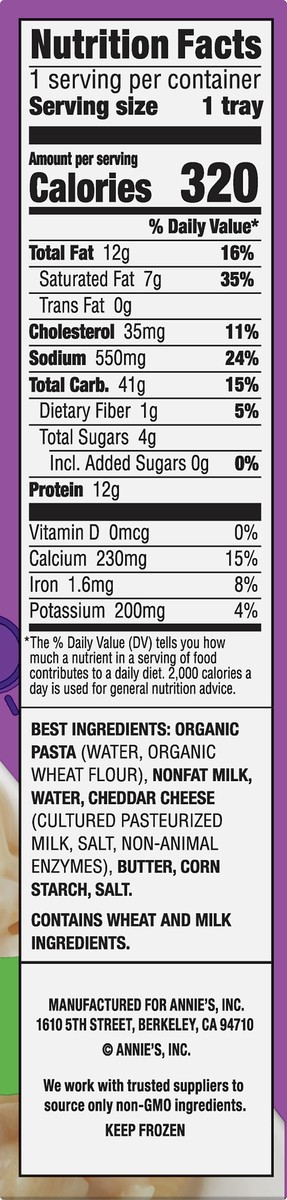 slide 2 of 12, Annie's Shells & White Cheddar Macaroni & Cheese 7.5 oz, 1 ct